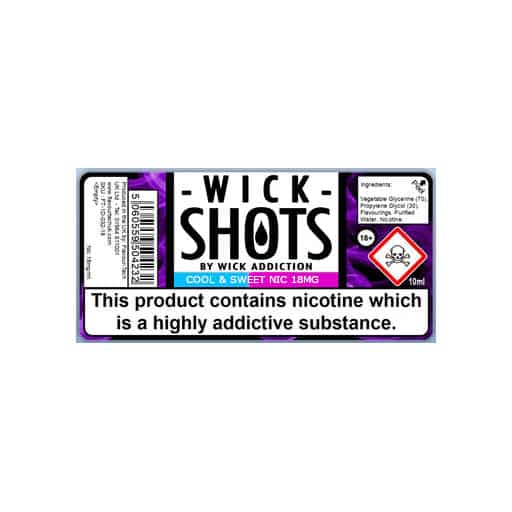 Wick Addiction 70VG Cool & Sweet 18mg Nicotine Shot