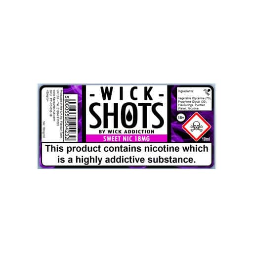 Wick Addiction 70VG Sweet 18mg Nicotine Shot